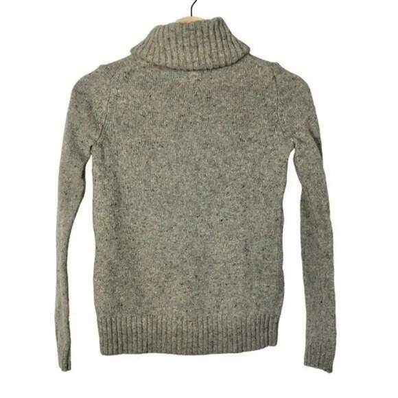 J. Crew Gray Donegal Speck Lambswool Knit Turtleneck Sweater XXS - Picture 2 of 3